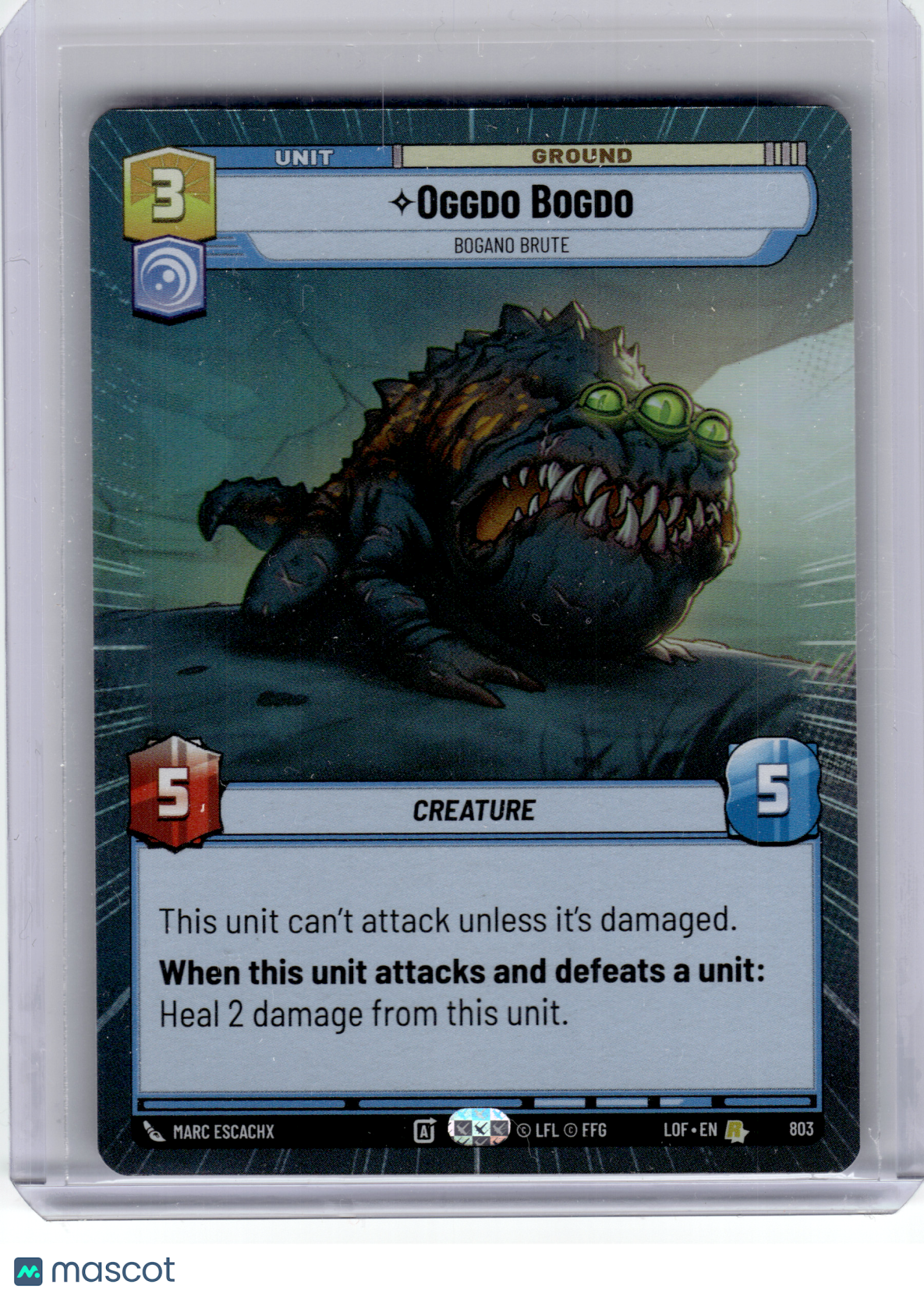 2025 SW: Unlimited—Oggdo Bogdo #803 Legends of the Force—Rare Hyperspace Foil
