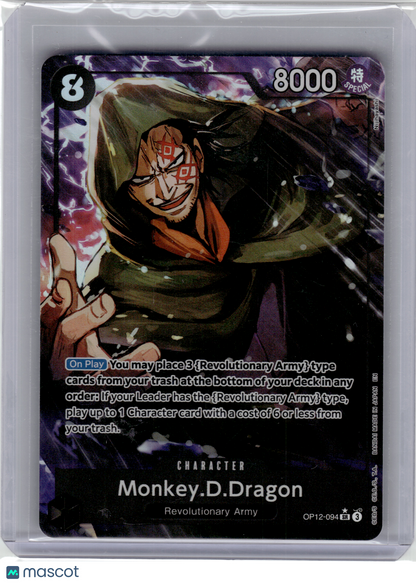 2025 One Piece—Monkey.D.Dragon #OP12-094 Legacy of the Master—Super Rare Foil