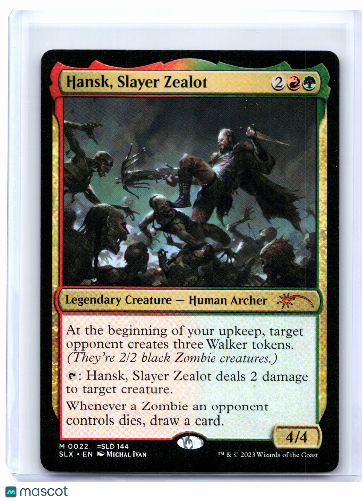 2023 Magic: The Gathering—Hansk, Slayer Zealot #0022 SLX Cards—Mythic Nonfoil
