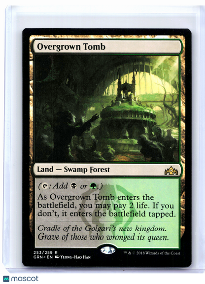 2018 Magic: The Gathering—Overgrown Tomb #253 Guilds of Ravnica—Rare Nonfoil