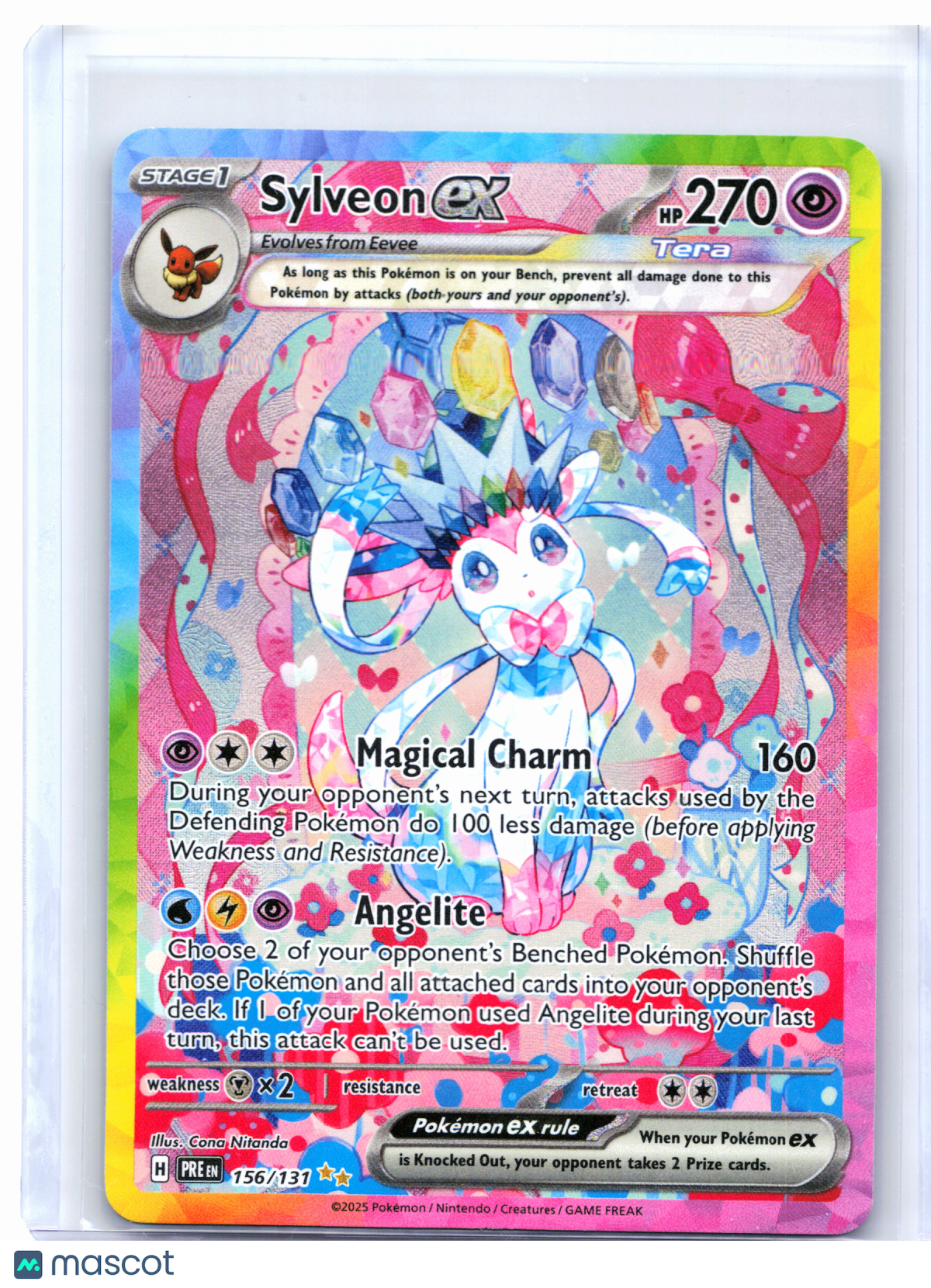 2025 Pokemon—Sylveon ex #156/131 Prismatic Evolutions—Special Illustration Rare