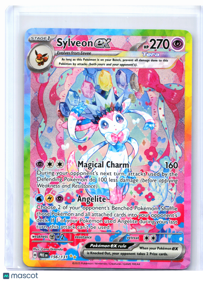 2025 Pokemon—Sylveon ex #156/131 Prismatic Evolutions—Special Illustration Rare