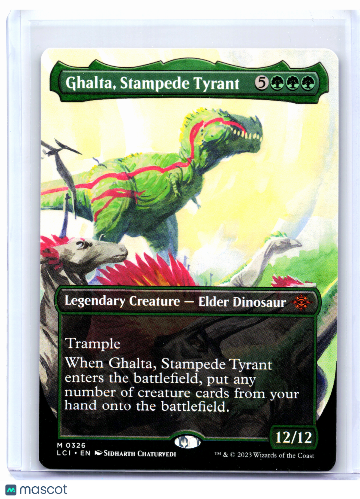 2023 Magic: TG—Ghalta, Stampede Tyrant (Borderless) #0326 LCI—Mythic Nonfoil