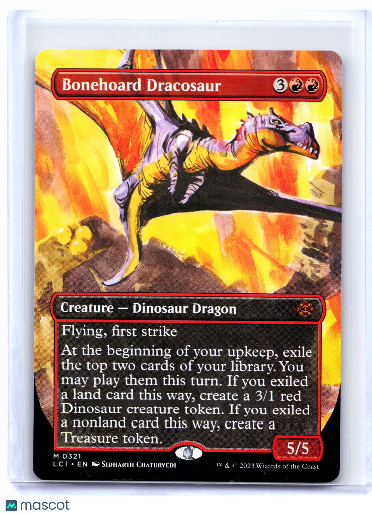 2023 Magic: TG—Bonehoard Dracosaur (Borderless) #0321 LCI—Mythic Nonfoil [LP]