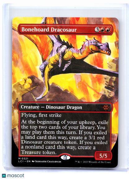 2023 Magic: TG—Bonehoard Dracosaur (Borderless) #0321 LCI—Mythic Nonfoil [LP]