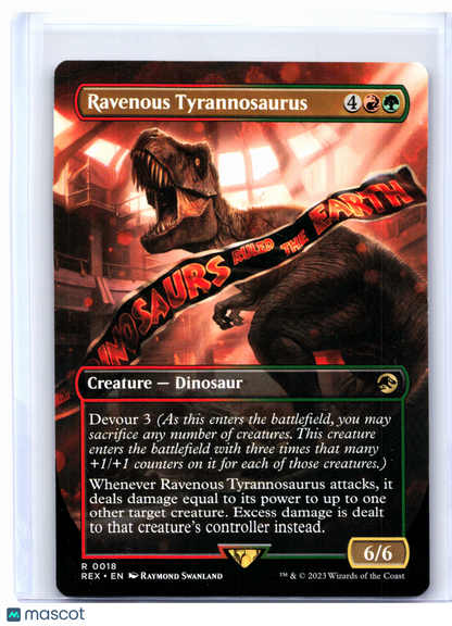 2023 Magic: TG—Ravenous Tyrannosaurus (Borderless) #0018 REX—Rare Nonfoil [LP]