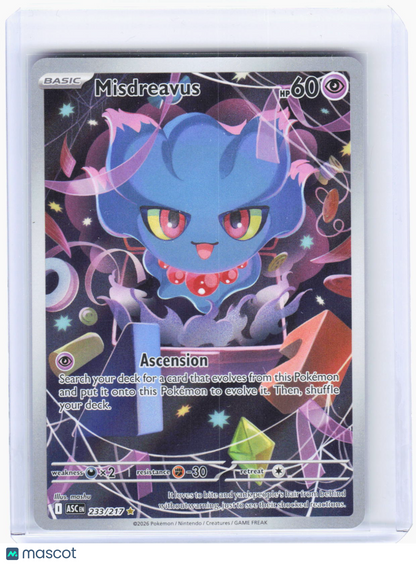 2026 Pokemon—Misdreavus #233/217 Ascended Heroes—Illustration Rare Foil
