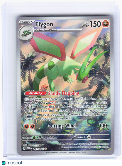 2025 Pokemon—Flygon #101/94 Phantasmal Flames—Illustration Rare Foil