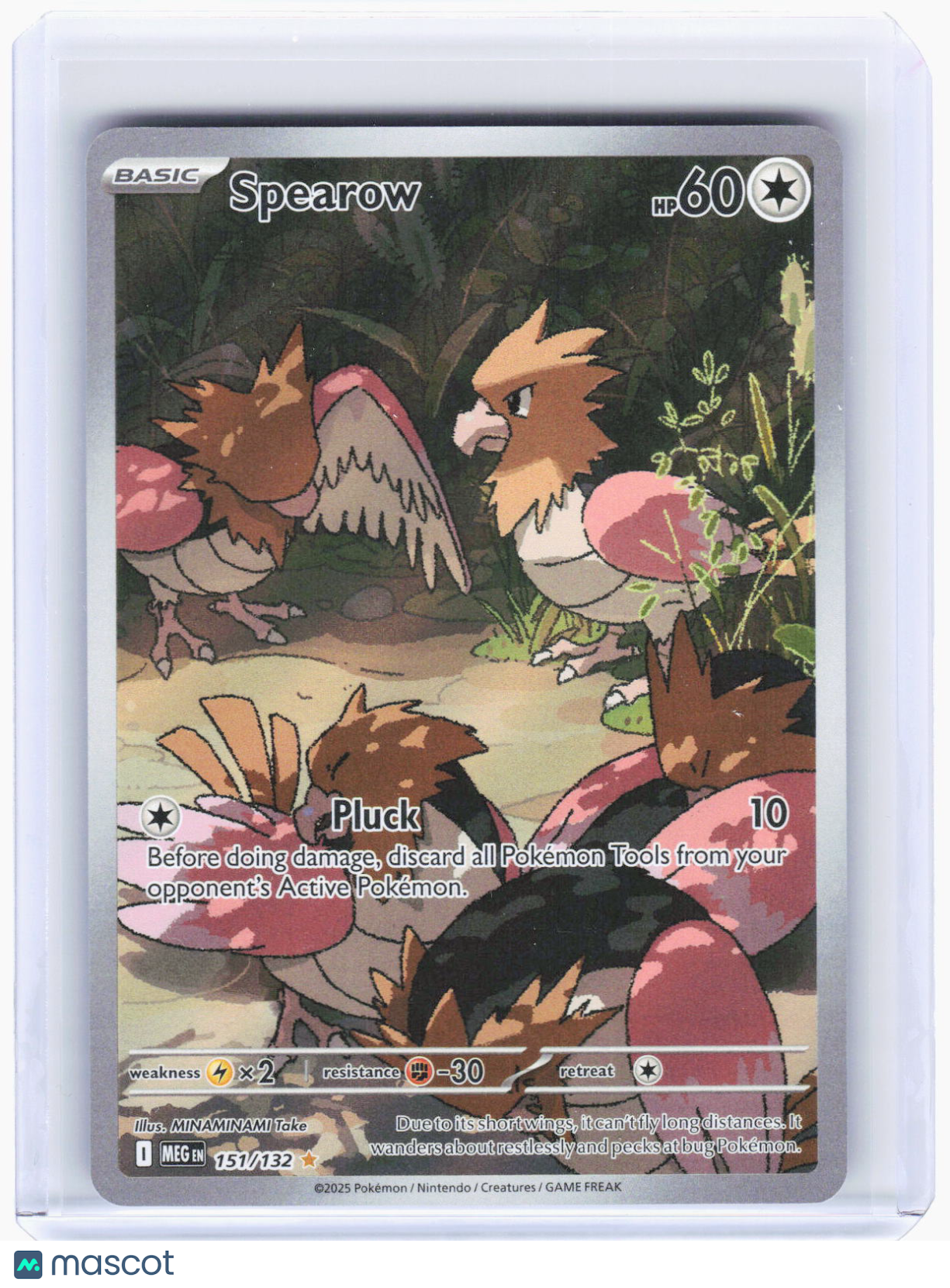 2025 Pokemon—Spearow #151/132 Mega Evolution—Illustration Rare Foil