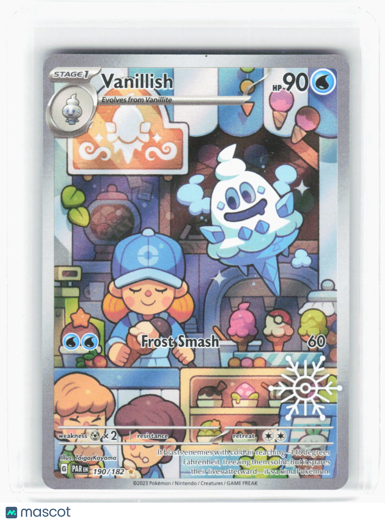 2023 Pokemon—Vanillish #190/182 Paradox Rift—Illustration Rare Foil
