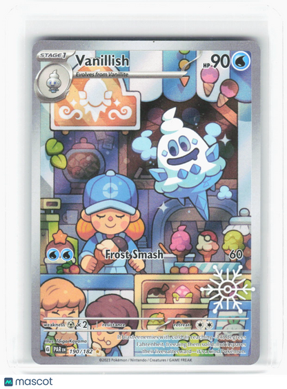 2023 Pokemon—Vanillish #190/182 Paradox Rift—Illustration Rare Foil