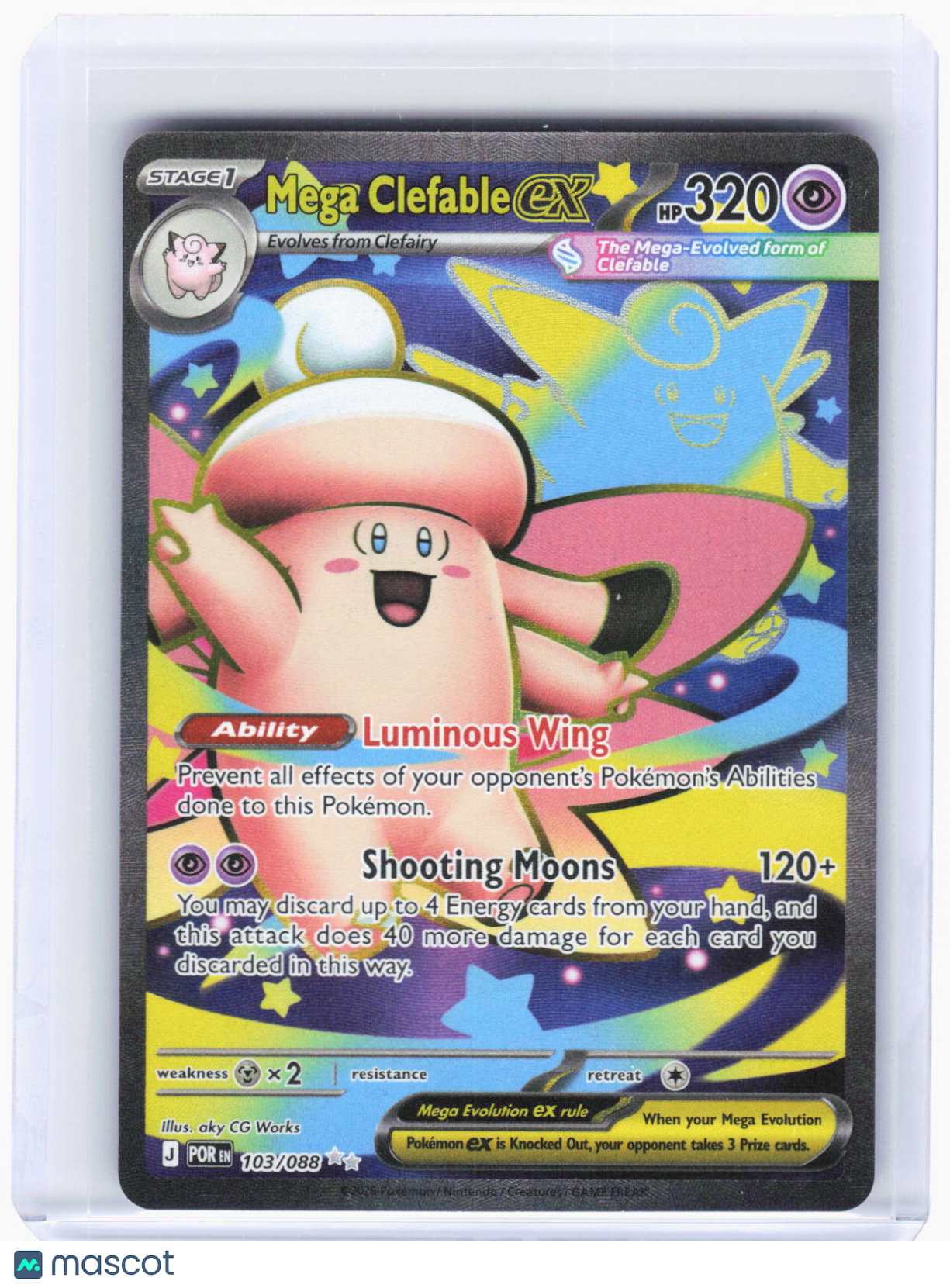 2026 Pokemon—Mega Clefable ex #103/88 Perfect Order—Ultra Rare Foil
