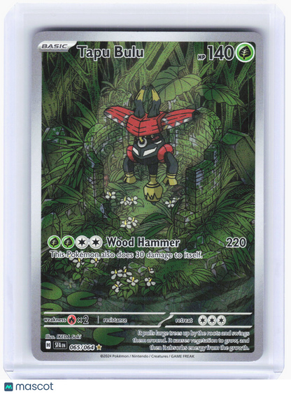2024 Pokemon—Tapu Bulu #65/64 Shrouded Fable—Illustration Rare Foil
