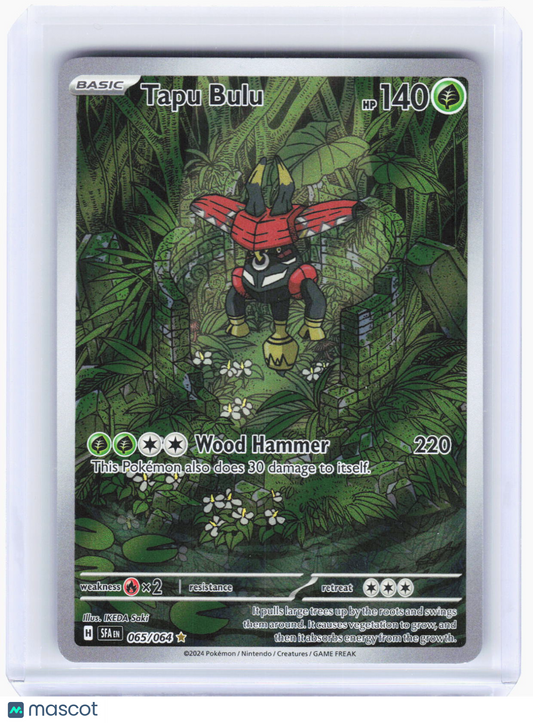 2024 Pokemon—Tapu Bulu #65/64 Shrouded Fable—Illustration Rare Foil
