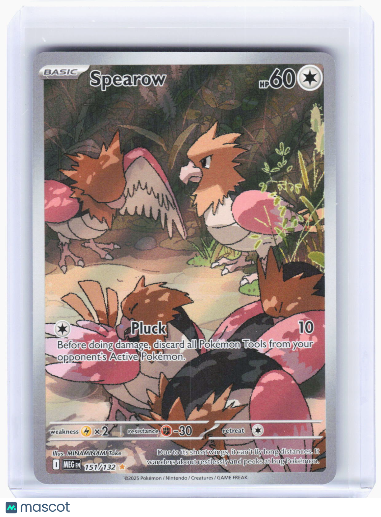 2025 Pokemon—Spearow #151/132 Mega Evolution—Illustration Rare Foil