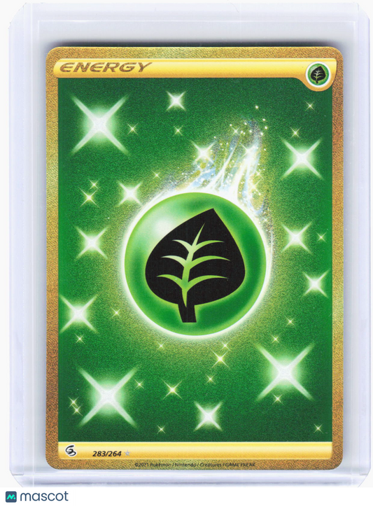 2022 Pokemon—Grass Energy (Secret) #283/264 Fusion Strike—Secret Rare Gold