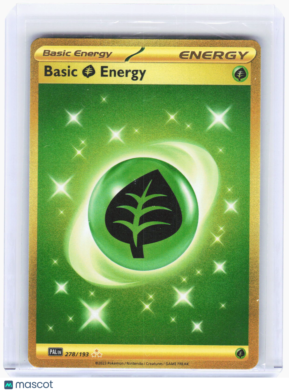 2023 Pokemon—Basic Grass Energy #278/193 Paldea Evolved—Hyper Rare Gold