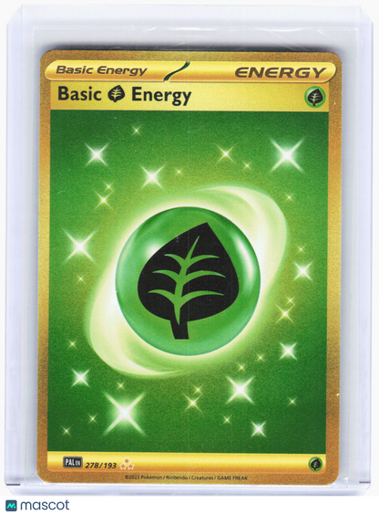 2023 Pokemon—Basic Grass Energy #278/193 Paldea Evolved—Hyper Rare Gold