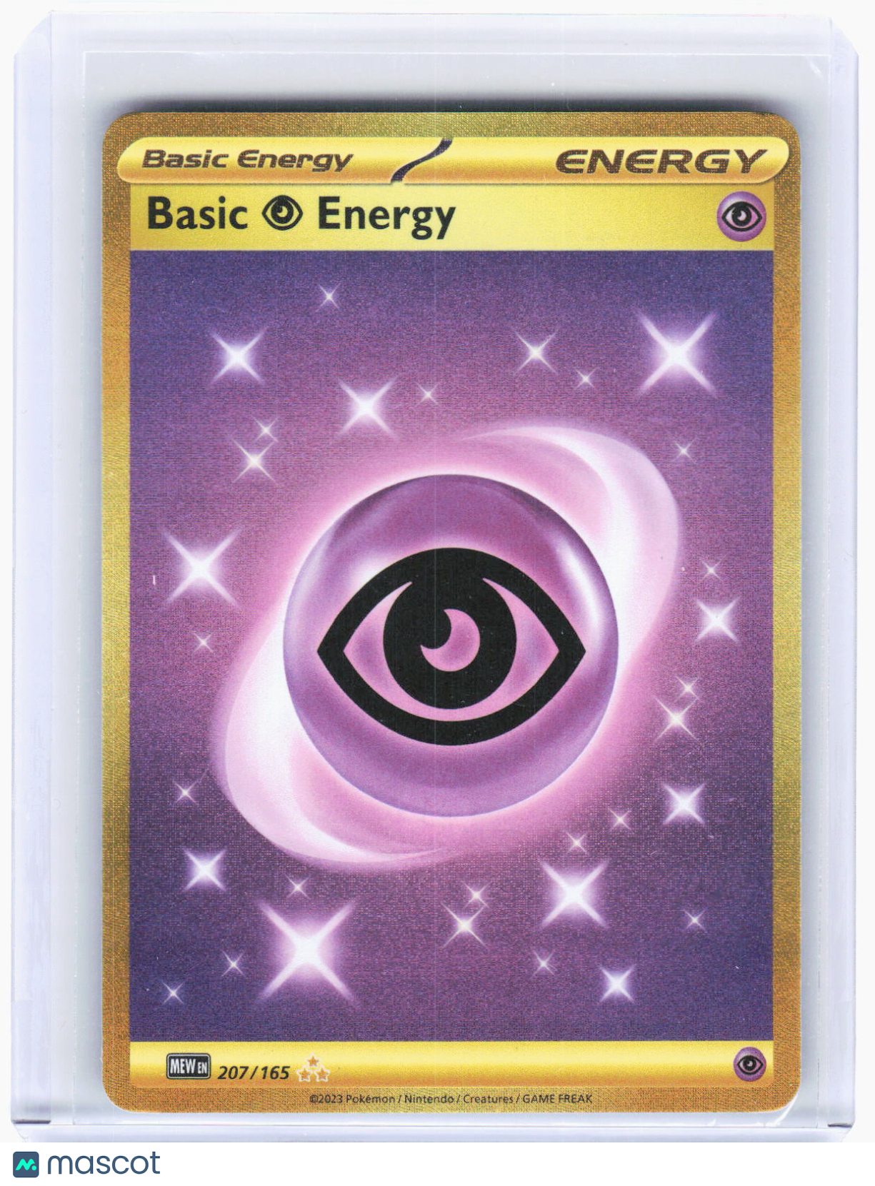 2023 Pokemon—Basic Psychic Energy #207/165 Scarlet & Violet 151—Hyper Rare Gold