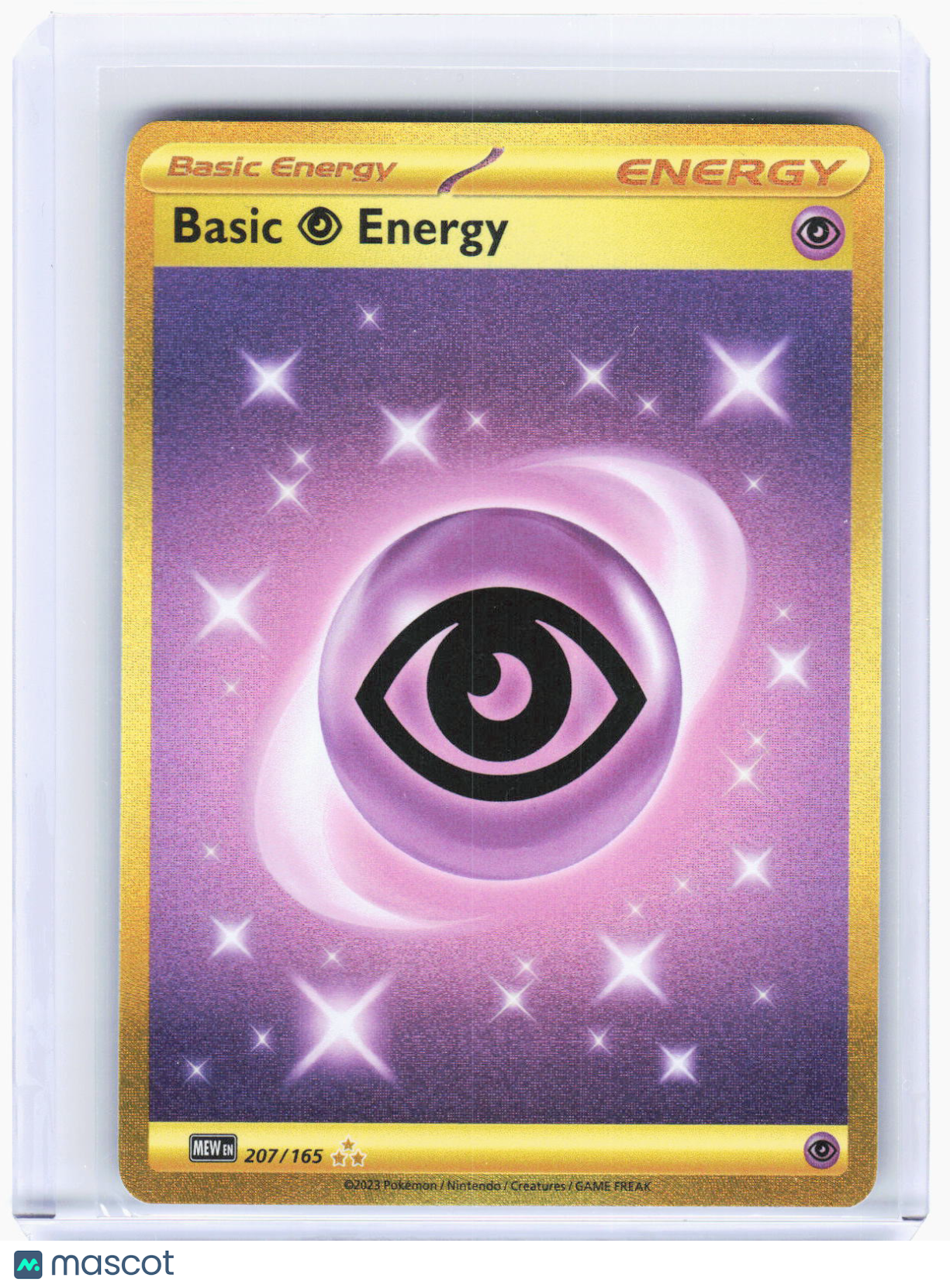 2023 Pokemon—Basic Psychic Energy #207/165 Scarlet & Violet 151—Hyper Rare Gold