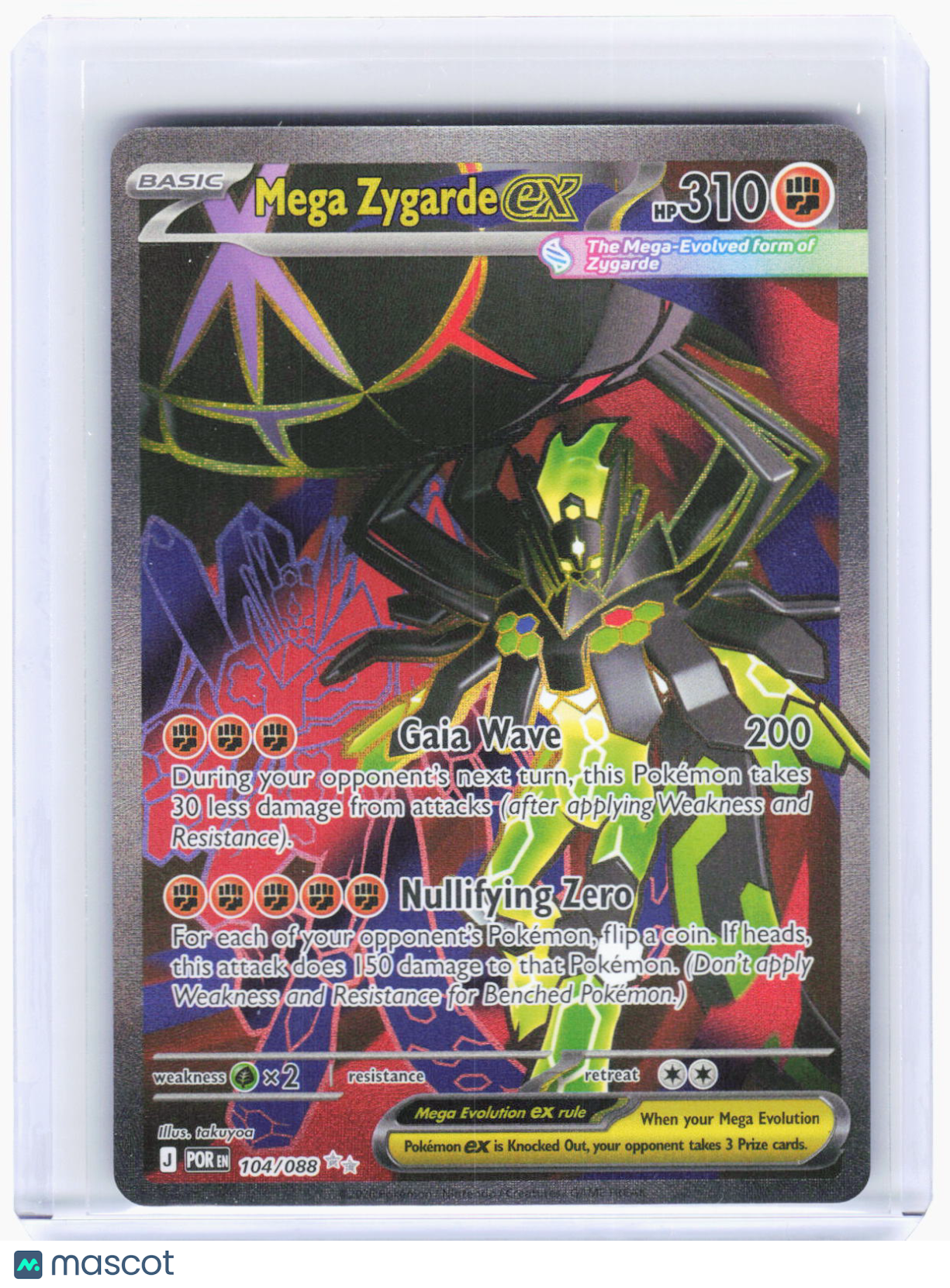 2025 Pokemon—Mega Zygarde ex #104/88 Perfect Order—Ultra Rare Foil