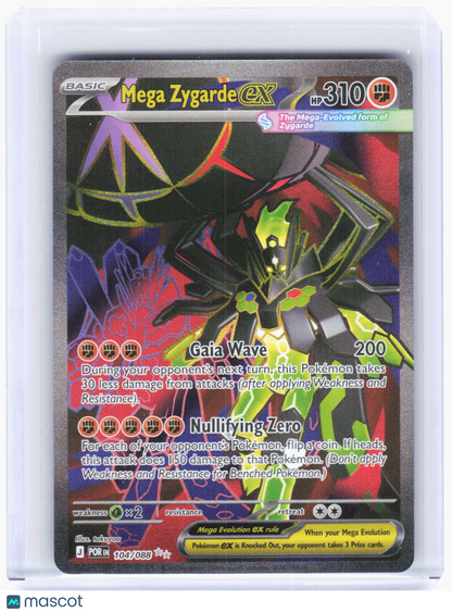 2025 Pokemon—Mega Zygarde ex #104/88 Perfect Order—Ultra Rare Foil