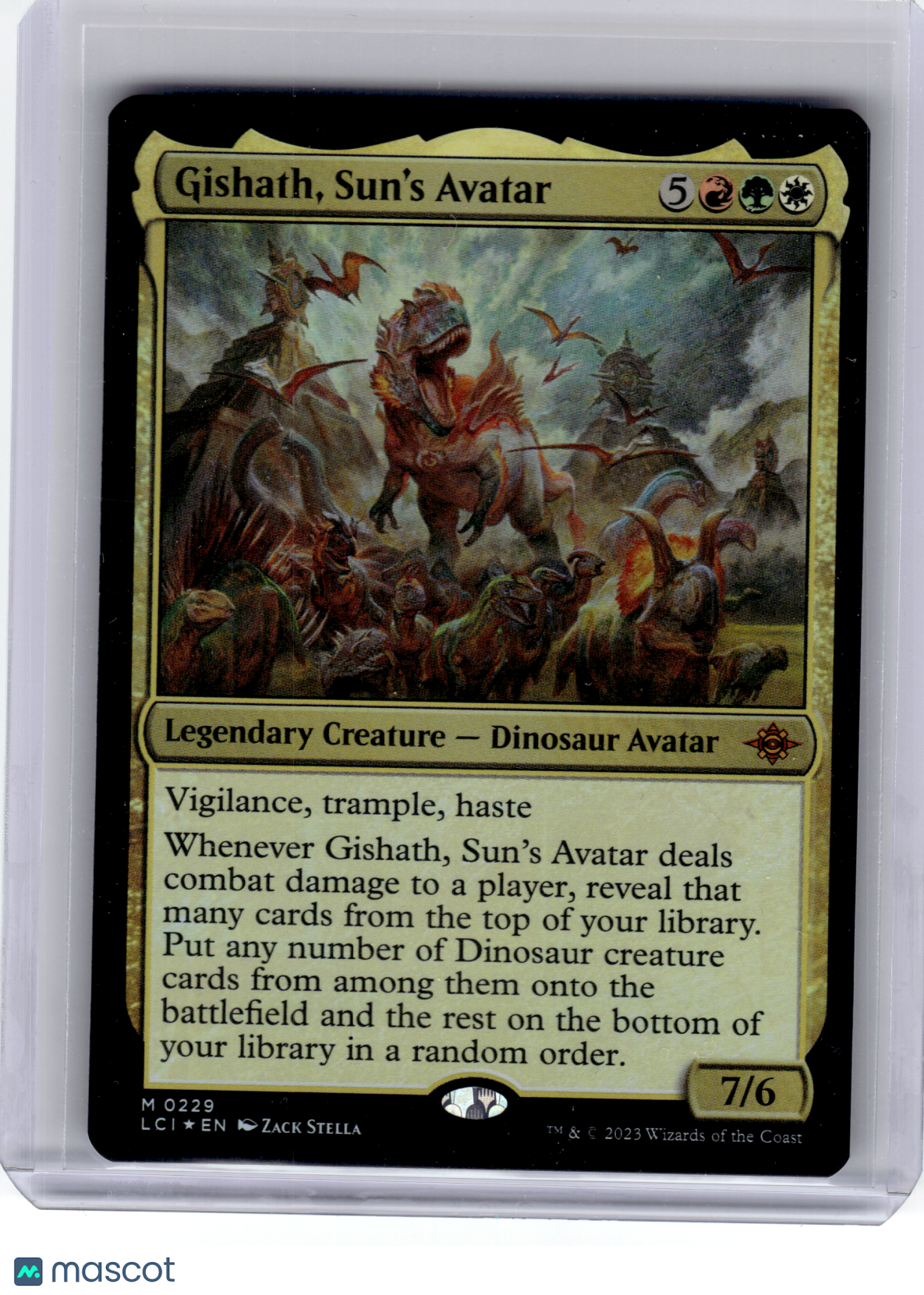 2023 Magic: The Gathering—Gishath, Sun's Avatar #229 LCI—Mythic Foil [LP]