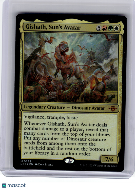 2023 Magic: The Gathering—Gishath, Sun's Avatar #229 LCI—Mythic Foil [LP]