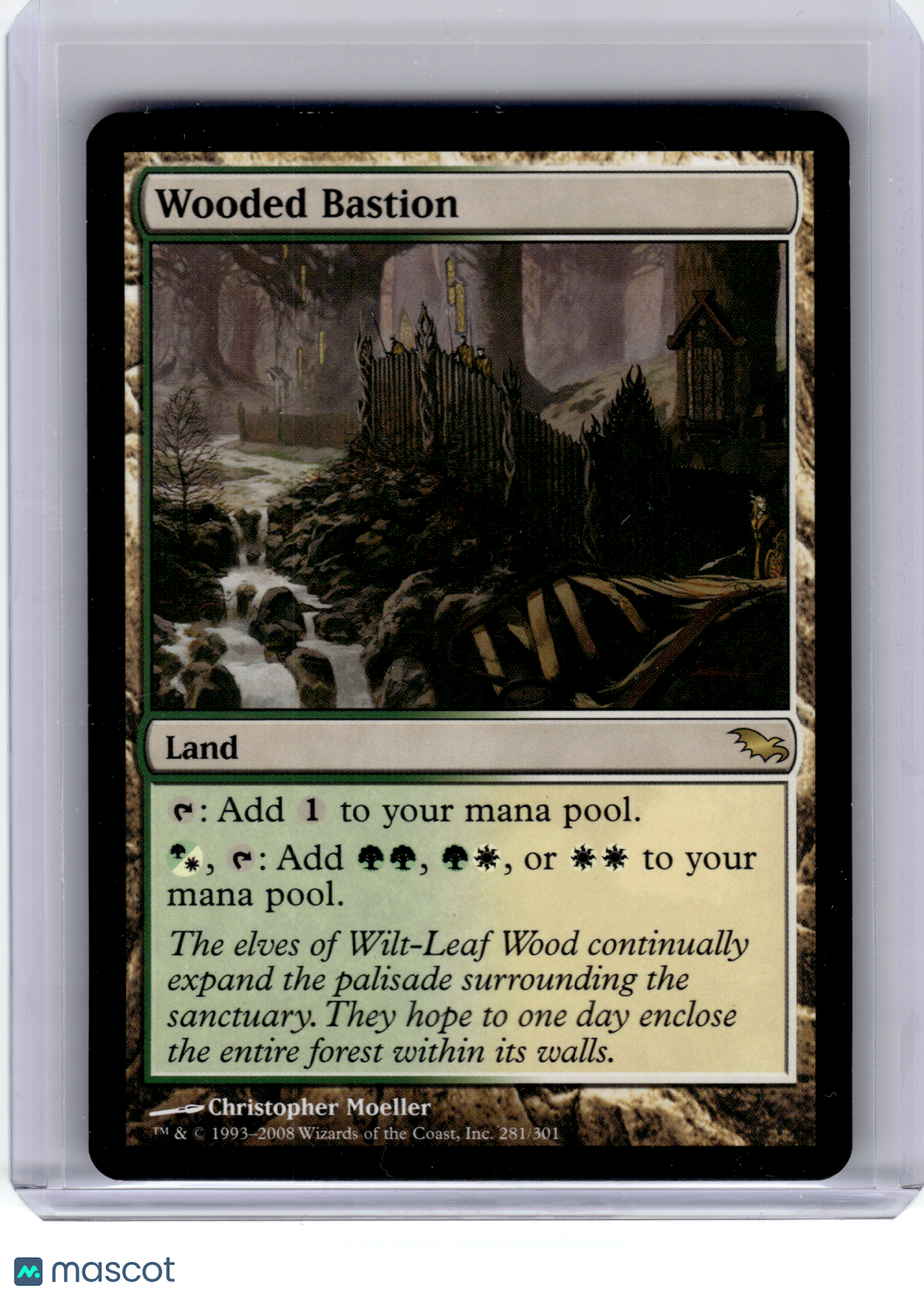 2008 Magic: The Gathering—Wooded Bastion #281 Shadowmoor—Rare [MP]