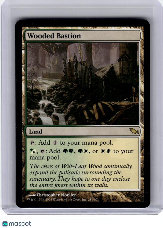 2008 Magic: The Gathering—Wooded Bastion #281 Shadowmoor—Rare [MP]