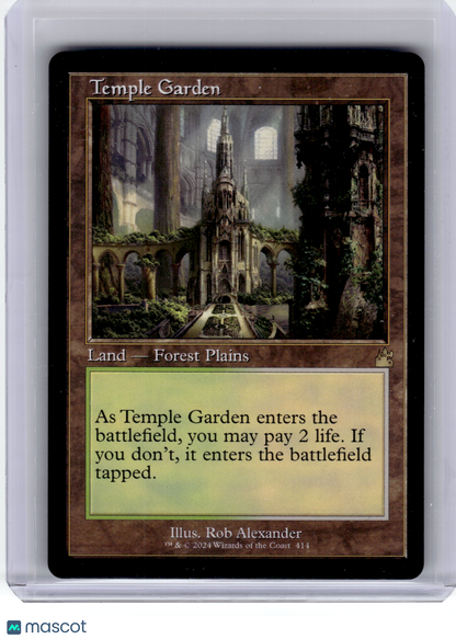 2024 Magic: TG—Temple Garden #414 Ravnica Remastered—Rare [LP] (Retro Frame)