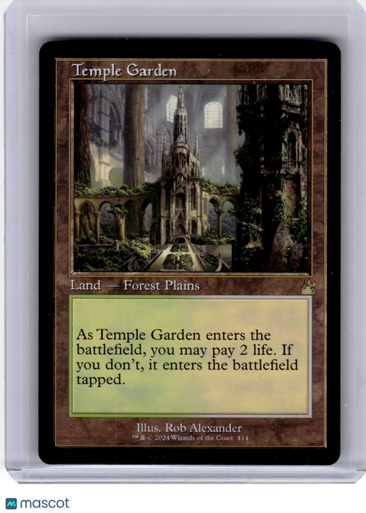 2024 Magic: TG—Temple Garden #414 Ravnica Remastered—Rare [LP] (Retro Frame)