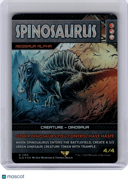 2023 Magic: TG—Regisaur Alpha Spinosaurus #1393 SLD—Rare Rainbow Foil