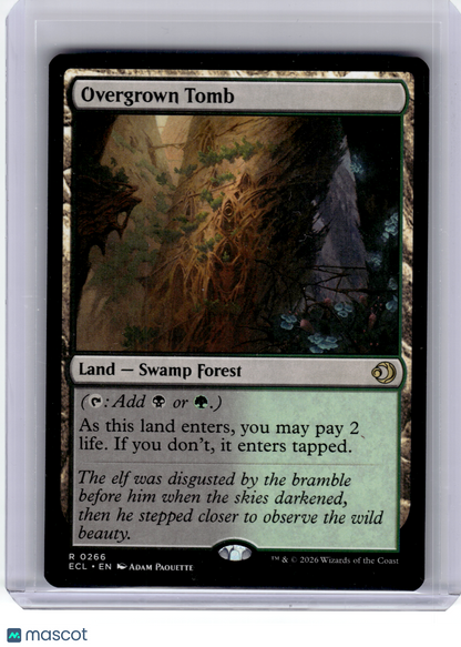 2026 Magic: The Gathering—Overgrown Tomb #266 Lorwyn Eclipsed—Rare Nonfoil