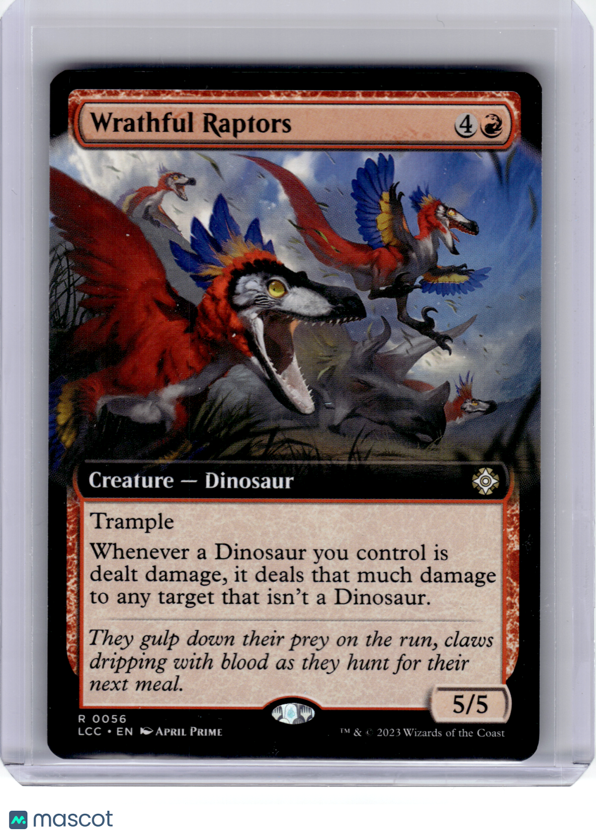 2023 Magic: TG—Wrathful Raptors #56 LCC—Rare Nonfoil (Extended Art)