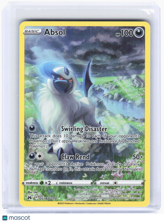 2023 Pokemon—Absol #GG16/GG70 Crown Zenith: Galarian Gallery—Ultra Rare Foil