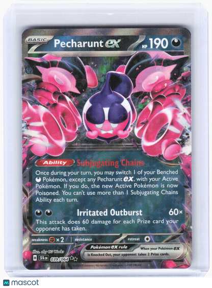 2024 Pokemon—Pecharunt ex #39/64 Shrouded Fable—Double Rare Foil