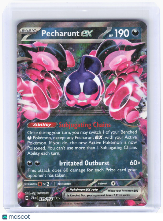 2024 Pokemon—Pecharunt ex #39/64 Shrouded Fable—Double Rare Foil