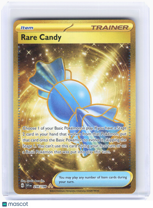 2023 Pokemon—Rare Candy #256/198 Scarlet & Violet Base Set—Hyper Rare Gold