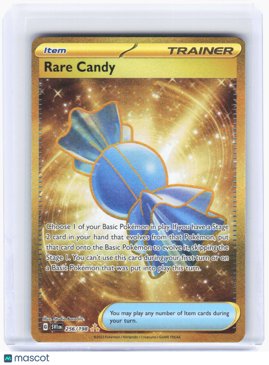 2023 Pokemon—Rare Candy #256/198 Scarlet & Violet Base Set—Hyper Rare Gold (MP)