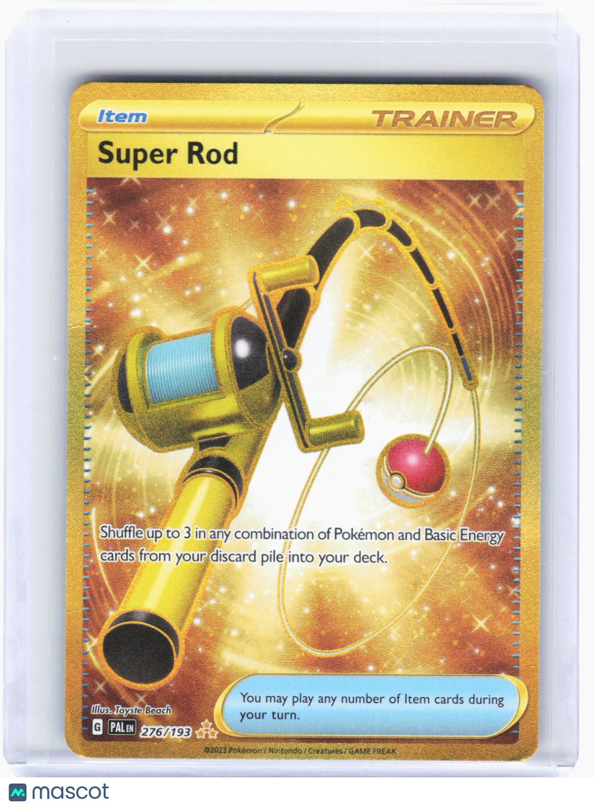 2023 Pokemon—Super Rod #276/193 Paldea Evolved—Hyper Rare Gold
