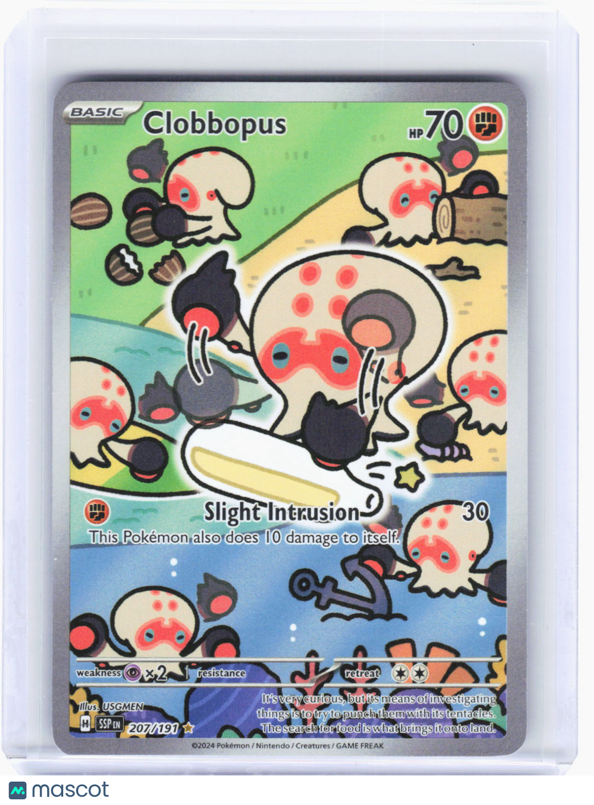 2024 Pokemon—Clobbopus #207/191 Surging Sparks—Illustration Rare Foil