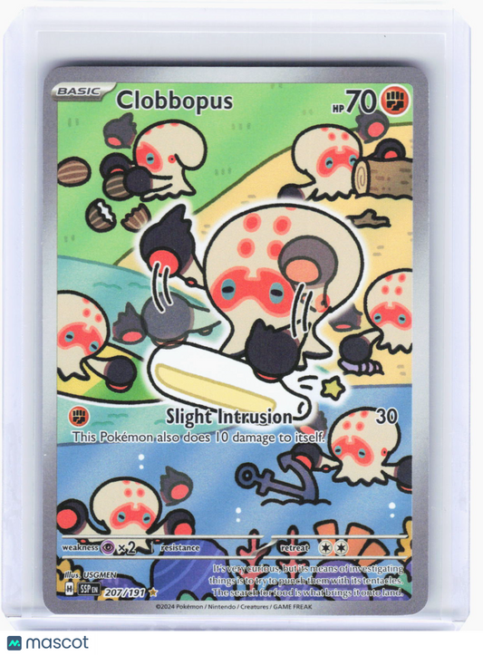2024 Pokemon—Clobbopus #207/191 Surging Sparks—Illustration Rare Foil