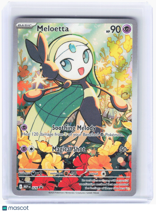 2025 Pokemon—Meloetta #026 Mega Evolutions Promo Cards—Black Star Promo Foil