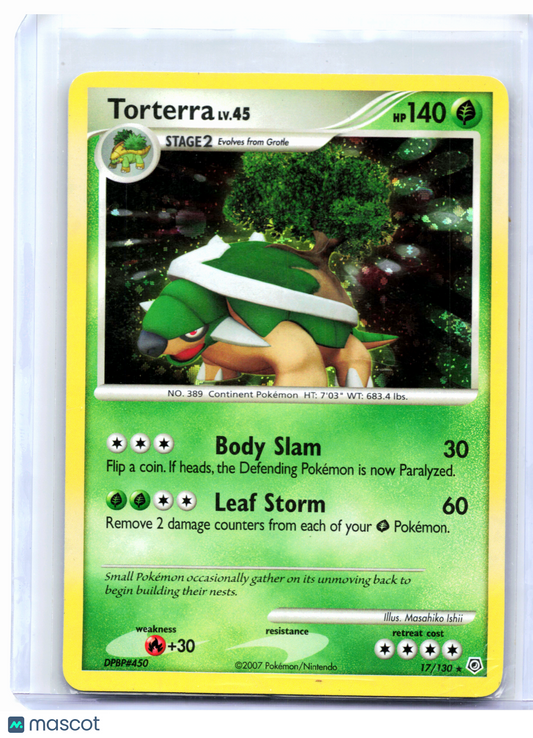 2010 Pokemon—Torterra #17/130 Diamond & Pearl—Holo Rare [Lightly Played]
