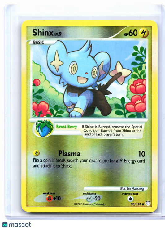 2007 Pokemon—Shinx #98/123 Mysterious Treasures—Common Reverse Holo [LP]