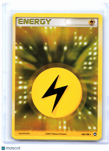 2007 Pokemon—Lightning Energy #106/108 EX Power Keepers—Rare Holo [LP]