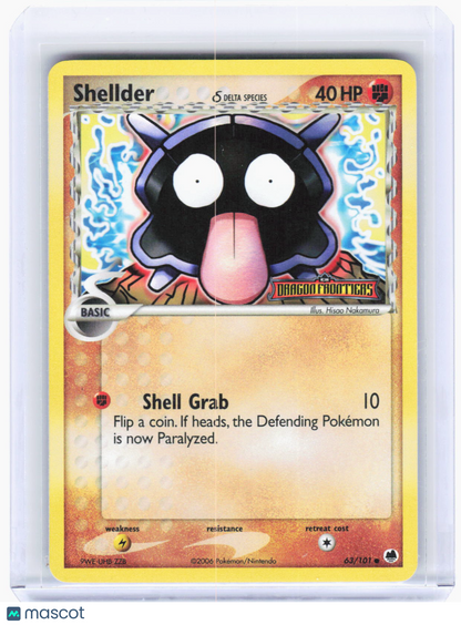2006 Pokemon—Shellder Shellder #63/101 Dragon Frontiers—Common RH (LP)