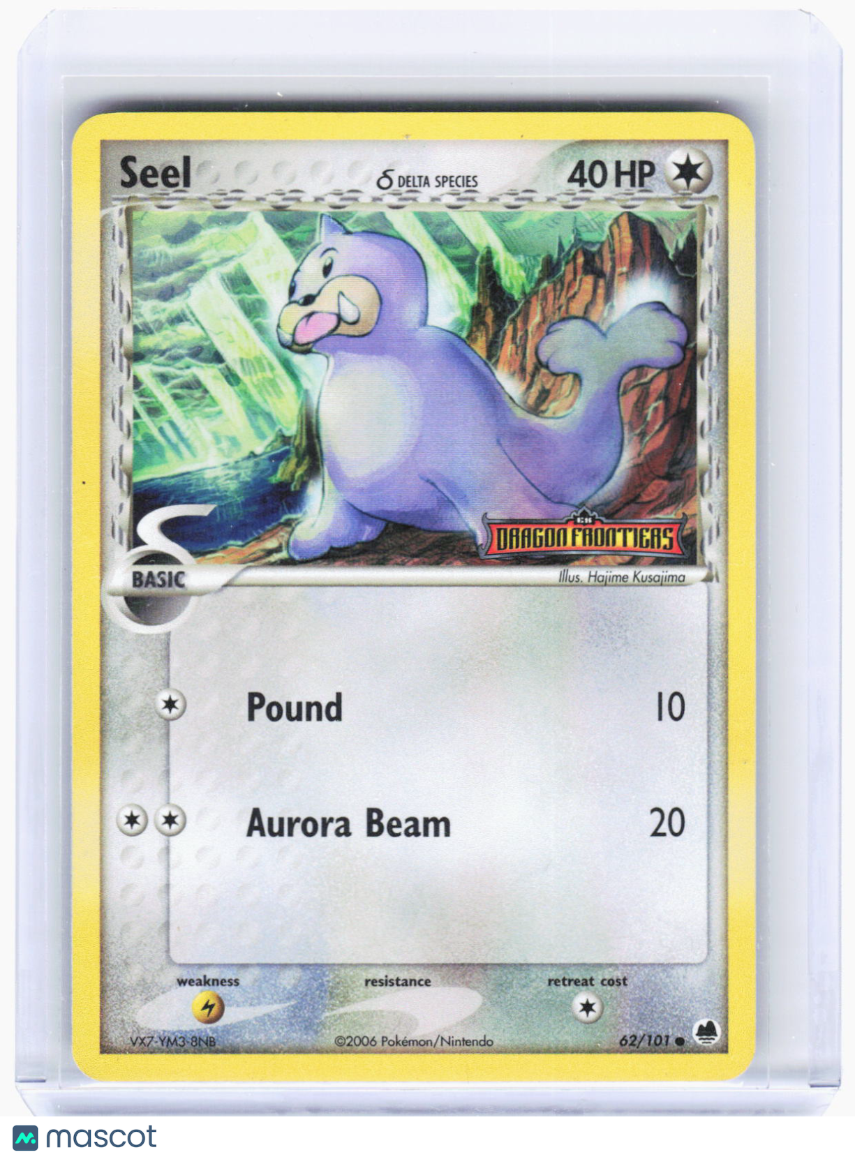 2006 Pokemon—Seel #62/101 Dragon Frontiers—Common Reverse Holo (Lightly Played)
