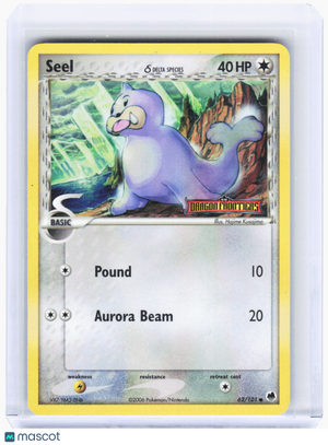 2006 Pokemon—Seel #62/101 Dragon Frontiers—Common Reverse Holo (Lightly Played)